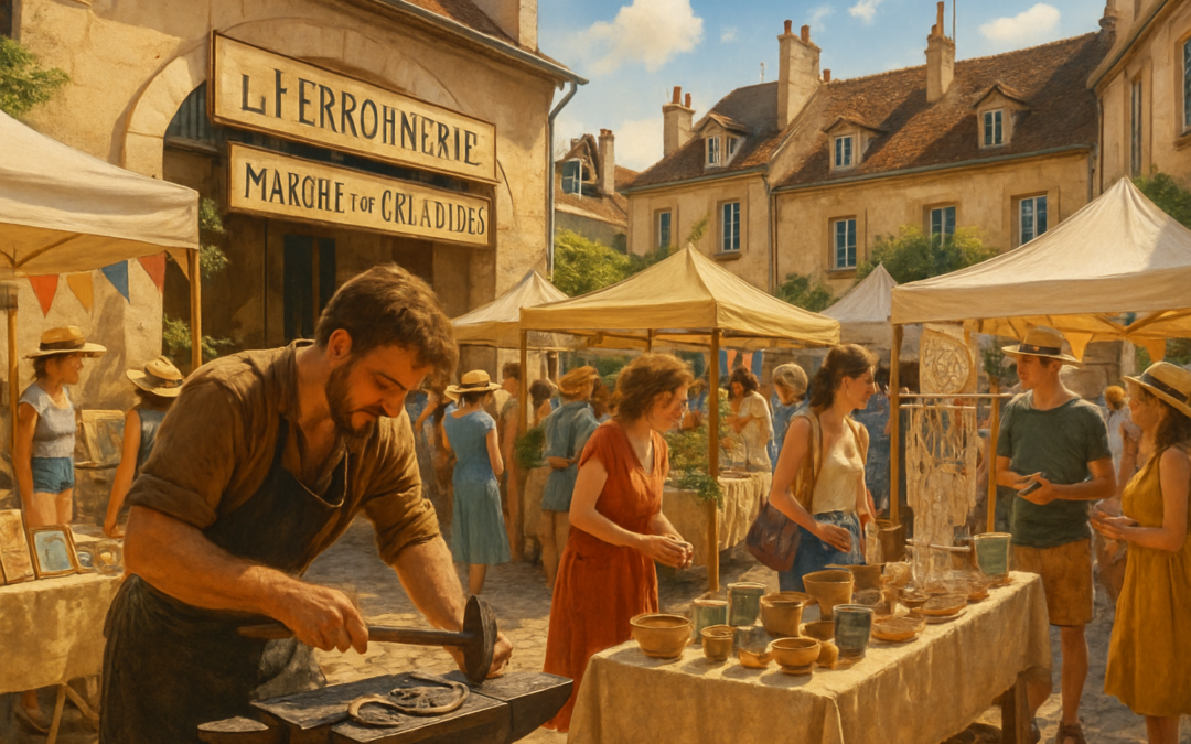 explorez le marché des créateurs à la ferronnerie à dijon jusqu'au 13 juillet. une occasion unique de découvrir des talents locaux, des créations artisanales et des produits uniques dans une ambiance chaleureuse et conviviale.