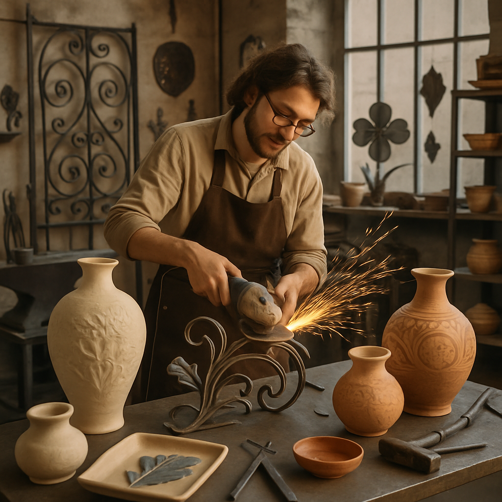 découvrez la résidence artistique de victor alarçon au sein de la section ferronnerie d’art du lycée professionnel « le mont-châtelet » : une immersion créative où l’art contemporain rencontre le savoir-faire artisanal des élèves.