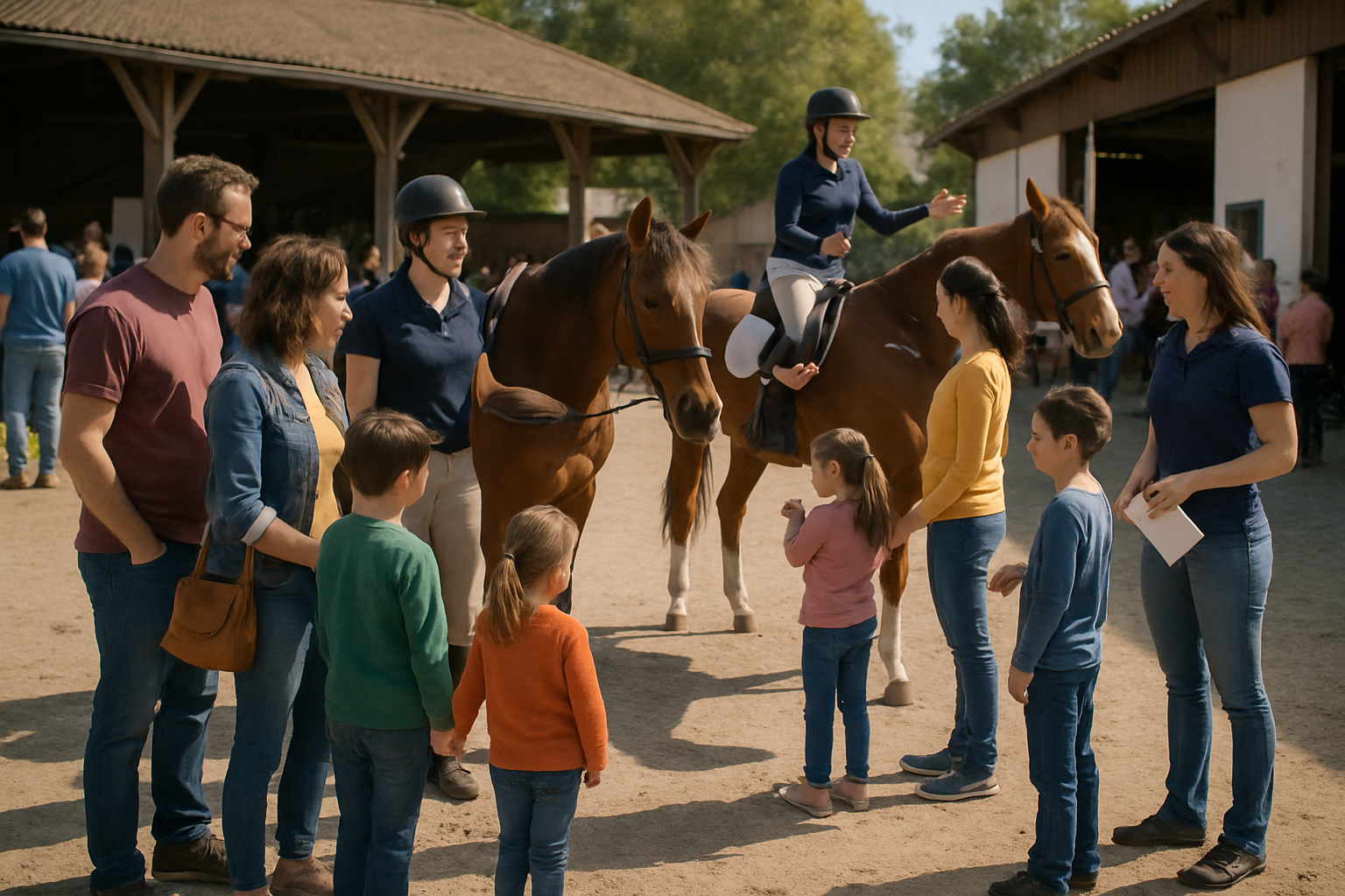 découvrez l'écurie lucie pascaud à étoges lors de ses journées portes ouvertes : animations, visites, rencontres avec les chevaux et présentation des activités équestres pour petits et grands.