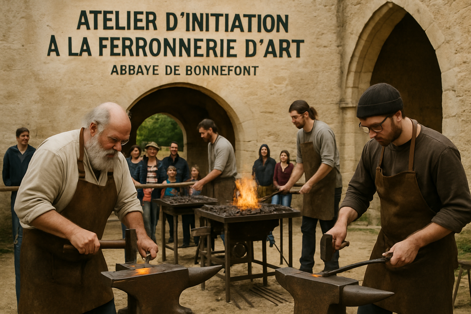 découvrez l'univers captivant de la ferronnerie d'art à l'abbaye de bonnefont. plongez dans un monde de créativité et de savoir-faire artisanal à travers une exposition unique qui met en lumière des œuvres d'art exceptionnelles. ne manquez pas cette occasion de rencontrer des artistes passionnés et de vous émerveiller devant leur habileté.